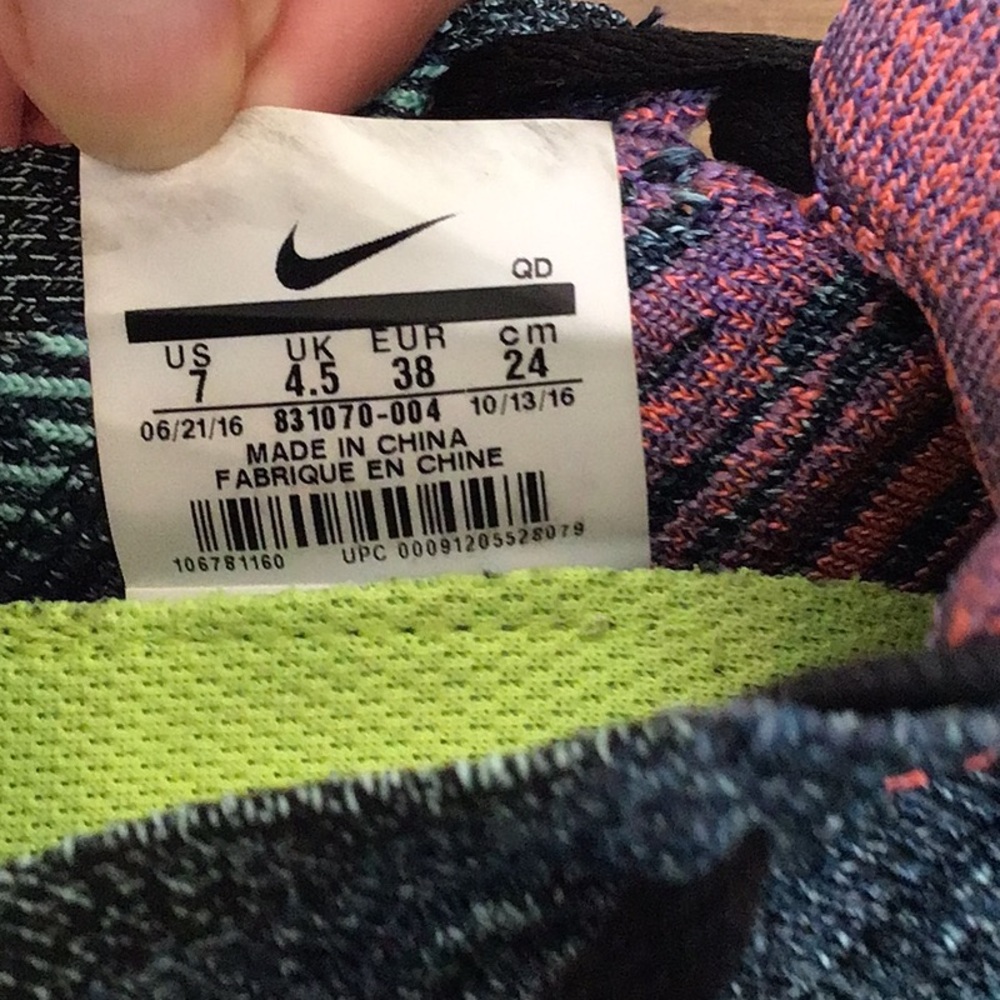 Nike free RN flyknit running shoes size 7 - Picture 5 of 5